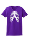 Human Skeleton Bones Ribcage Inverted Womens Dark T-Shirt-TooLoud-Purple-X-Small-Davson Sales