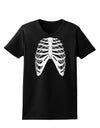 Human Skeleton Bones Ribcage Inverted Womens Dark T-Shirt-TooLoud-Black-X-Small-Davson Sales