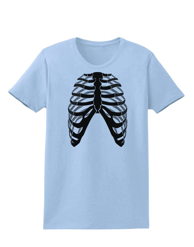 Human Skeleton Bones Ribcage Inverted Womens T-Shirt-Womens T-Shirt-TooLoud-Light-Blue-X-Small-Davson Sales