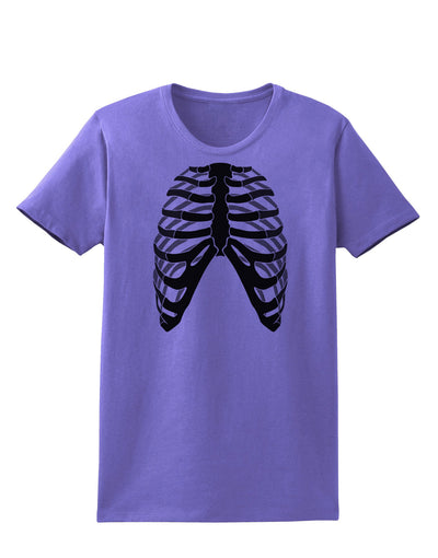 Human Skeleton Bones Ribcage Inverted Womens T-Shirt-Womens T-Shirt-TooLoud-Violet-X-Small-Davson Sales