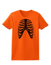 Human Skeleton Bones Ribcage Inverted Womens T-Shirt-Womens T-Shirt-TooLoud-Orange-X-Small-Davson Sales