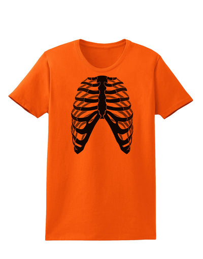 Human Skeleton Bones Ribcage Inverted Womens T-Shirt-Womens T-Shirt-TooLoud-Orange-X-Small-Davson Sales