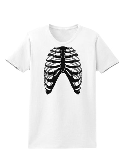 Human Skeleton Bones Ribcage Inverted Womens T-Shirt-Womens T-Shirt-TooLoud-White-X-Small-Davson Sales