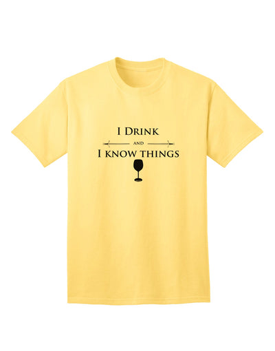 Humorous Adult T-Shirt - I Drink and I Know Things by TooLoud-Mens T-shirts-TooLoud-Yellow-Small-Davson Sales