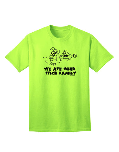 Humorous Adult T-Shirt - We Ate Your Stick Family by TooLoud-Mens T-shirts-TooLoud-Neon-Green-Small-Davson Sales