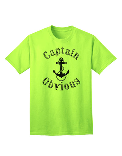 Humorous Adult T-Shirt featuring Captain Obvious-Mens T-shirts-TooLoud-Neon-Green-Small-Davson Sales