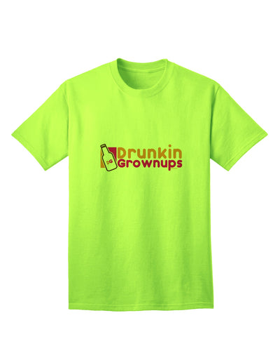 Humorous Adult T-Shirt for the Witty and Sophisticated: Drunken Grown ups Drinking Tee by TooLoud-Mens T-shirts-TooLoud-Neon-Green-Small-Davson Sales