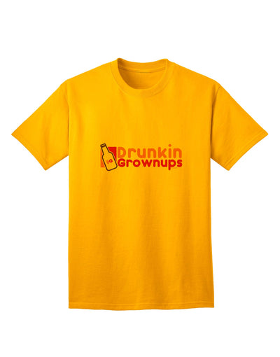 Humorous Adult T-Shirt for the Witty and Sophisticated: Drunken Grown ups Drinking Tee by TooLoud-Mens T-shirts-TooLoud-Gold-Small-Davson Sales