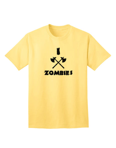 Humorous Apocalypse Adult T-Shirt - I Axe Zombies-Mens T-shirts-TooLoud-Yellow-Small-Davson Sales