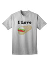 Humorous Food-themed Adult T-Shirt - I Love Burritos-Mens T-shirts-TooLoud-AshGray-Small-Davson Sales