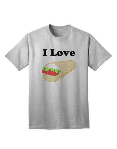 Humorous Food-themed Adult T-Shirt - I Love Burritos-Mens T-shirts-TooLoud-AshGray-Small-Davson Sales