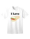 Humorous Food-themed Adult T-Shirt - I Love Burritos-Mens T-shirts-TooLoud-White-Small-Davson Sales