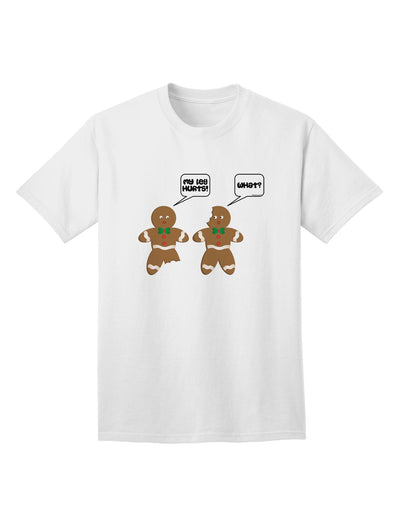 Humorous Gingerbread Dialogue - Adult Christmas T-Shirt Collection-Mens T-shirts-TooLoud-White-Small-Davson Sales