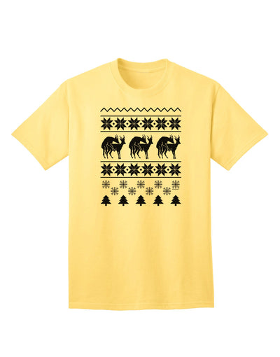 Humping Gay Reindeer Adult T-Shirt-unisex t-shirt-TooLoud-Yellow-Small-Davson Sales