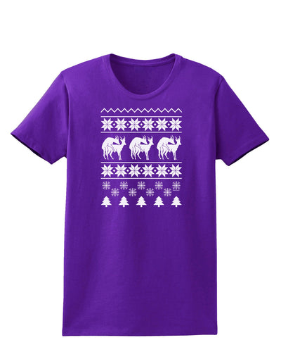 Humping Gay Reindeer Womens Dark T-Shirt-Womens T-Shirt-TooLoud-Purple-X-Small-Davson Sales