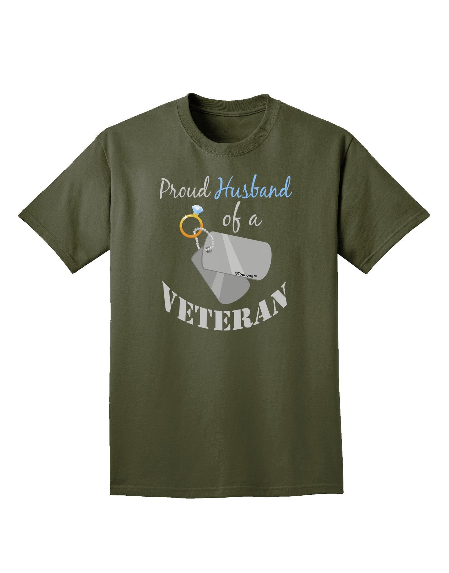 Husband of Veteran Adult Dark T-Shirt-Mens T-Shirt-TooLoud-Military-Green-Small-Davson Sales