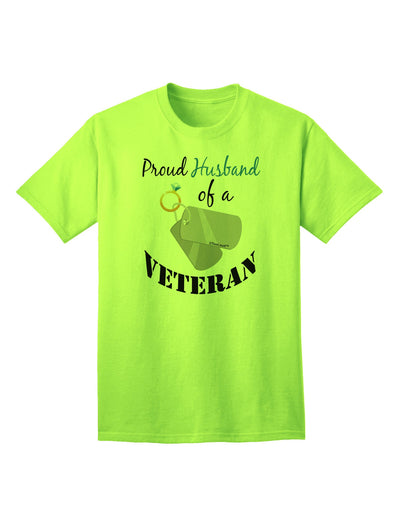 Husband of Veteran Adult T-Shirt-Mens T-Shirt-TooLoud-Neon-Green-Small-Davson Sales