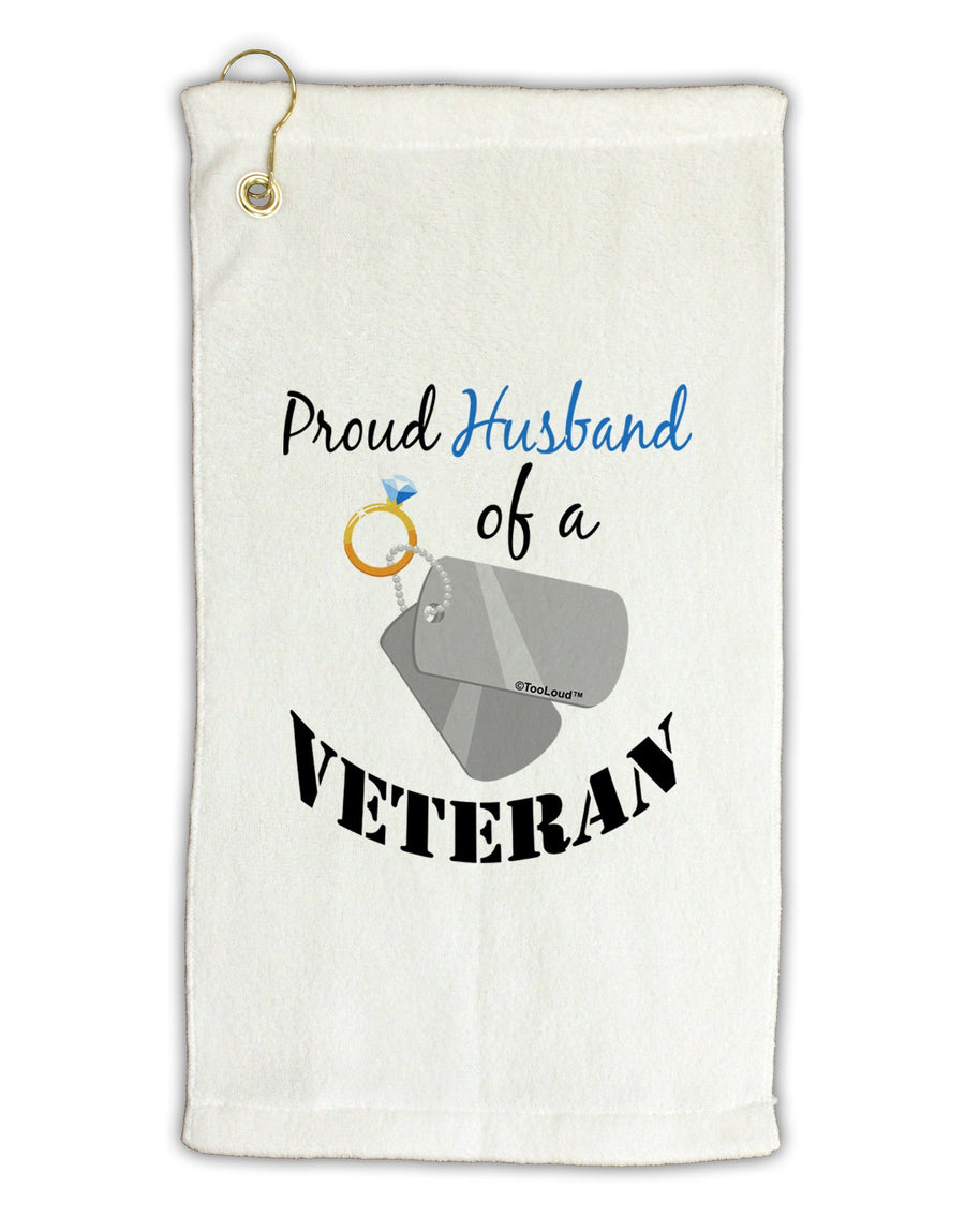 Husband of Veteran Micro Terry Gromet Golf Towel 16 x 25 inch-Golf Towel-TooLoud-White-Davson Sales