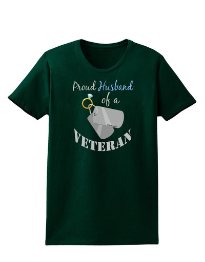 Husband of Veteran Womens Dark T-Shirt-TooLoud-Forest-Green-Small-Davson Sales