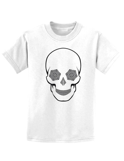 Hypno Skull - Cool Scary Halloween Childrens T-Shirt-TooLoud-White-X-Small-Davson Sales