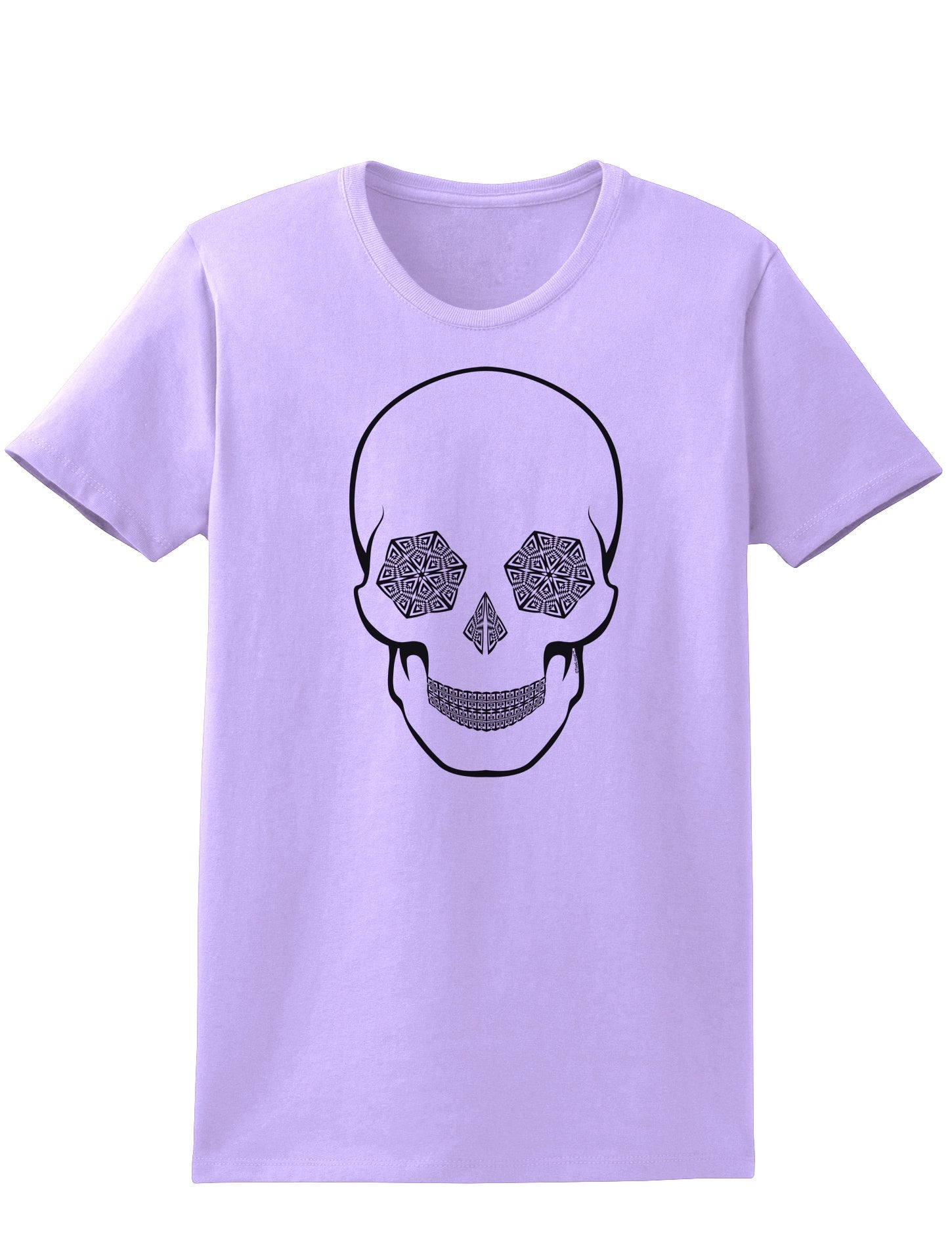Hypno Skull Ladies Adult Womens Trippy T-Shirt-TooLoud-Lavender-Small-Davson Sales
