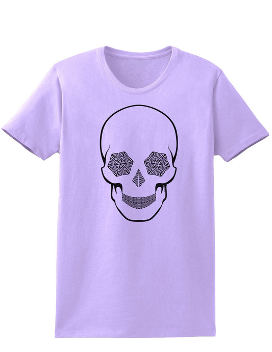 Hypno Skull Ladies Adult Womens Trippy T-Shirt-TooLoud-Lavender-Small-Davson Sales