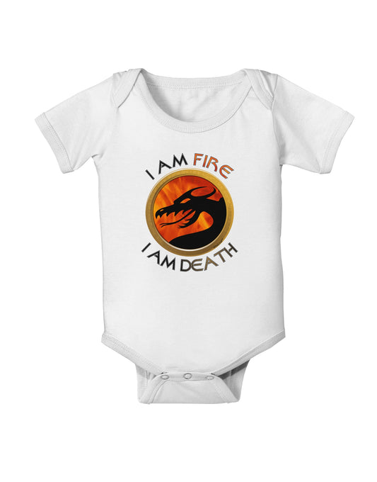 I Am Fire I Am Death Baby Romper Bodysuit by TooLoud-Baby Romper-TooLoud-White-06-Months-Davson Sales