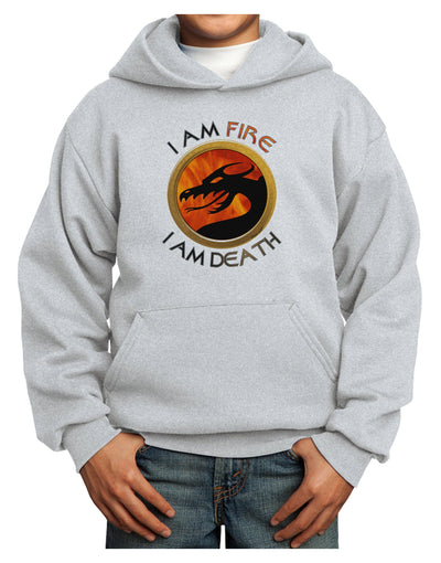 I Am Fire I Am Death Youth Hoodie Pullover Sweatshirt by TooLoud-Youth Hoodie-TooLoud-Ash-XS-Davson Sales