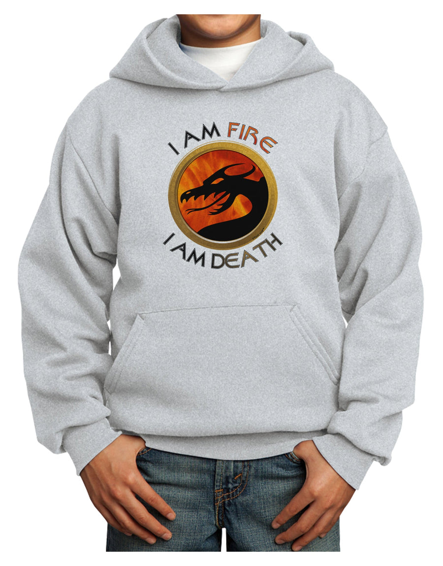 I Am Fire I Am Death Youth Hoodie Pullover Sweatshirt by TooLoud-Youth Hoodie-TooLoud-White-XS-Davson Sales