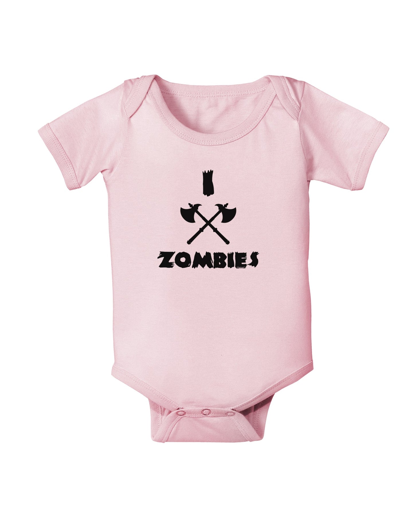 I Axe Zombies - Funny Apocalypse Baby Romper Bodysuit-Baby Romper-TooLoud-Light-Pink-06-Months-Davson Sales