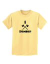 I Axe Zombies - Funny Apocalypse Childrens T-Shirt-Childrens T-Shirt-TooLoud-Daffodil-Yellow-X-Small-Davson Sales