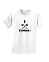 I Axe Zombies - Funny Apocalypse Childrens T-Shirt-Childrens T-Shirt-TooLoud-White-X-Small-Davson Sales