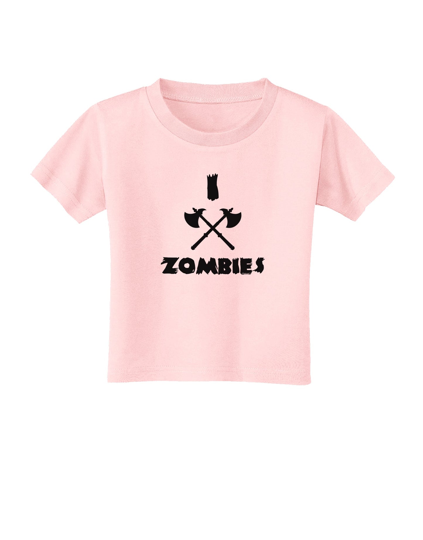 I Axe Zombies - Funny Apocalypse Toddler T-Shirt-Toddler T-Shirt-TooLoud-Light-Pink-2T-Davson Sales