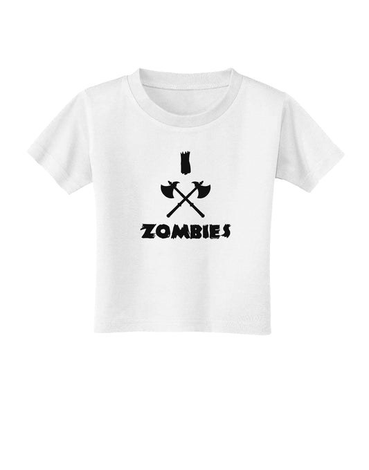 I Axe Zombies - Funny Apocalypse Toddler T-Shirt-Toddler T-Shirt-TooLoud-White-2T-Davson Sales
