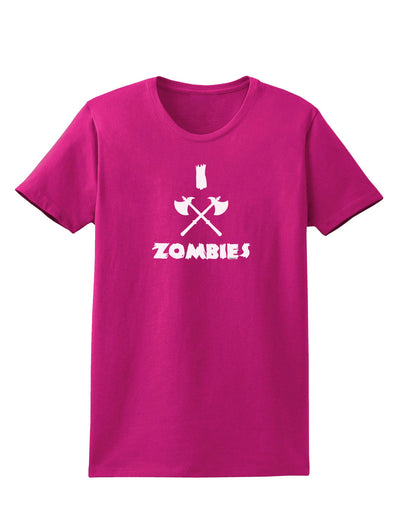 I Axe Zombies - Funny Apocalypse Womens Dark T-Shirt-Womens T-Shirt-TooLoud-Hot-Pink-Small-Davson Sales