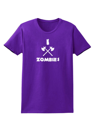 I Axe Zombies - Funny Apocalypse Womens Dark T-Shirt-Womens T-Shirt-TooLoud-Purple-X-Small-Davson Sales