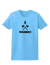 I Axe Zombies - Funny Apocalypse Womens T-Shirt-Womens T-Shirt-TooLoud-Aquatic-Blue-X-Small-Davson Sales