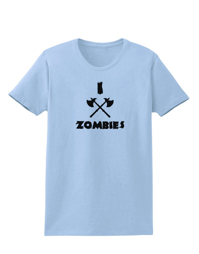 I Axe Zombies - Funny Apocalypse Womens T-Shirt-Womens T-Shirt-TooLoud-Light-Blue-X-Small-Davson Sales