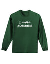 I Bazooka Zombies - Funny Apocalypse Adult Long Sleeve Dark T-Shirt-TooLoud-Dark-Green-Small-Davson Sales