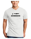 I Bazooka Zombies - Funny Apocalypse Adult V-Neck T-shirt-Mens V-Neck T-Shirt-TooLoud-White-Small-Davson Sales