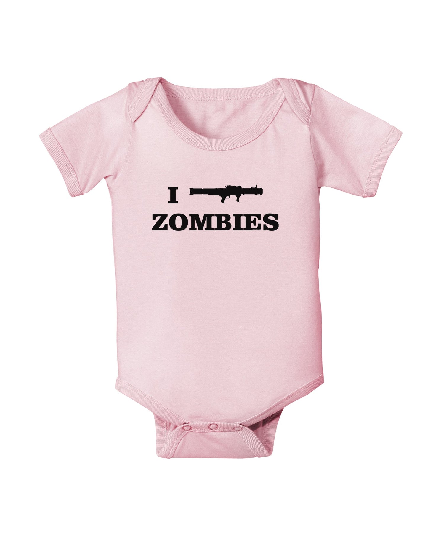 I Bazooka Zombies - Funny Apocalypse Baby Romper Bodysuit-Baby Romper-TooLoud-Light-Pink-06-Months-Davson Sales