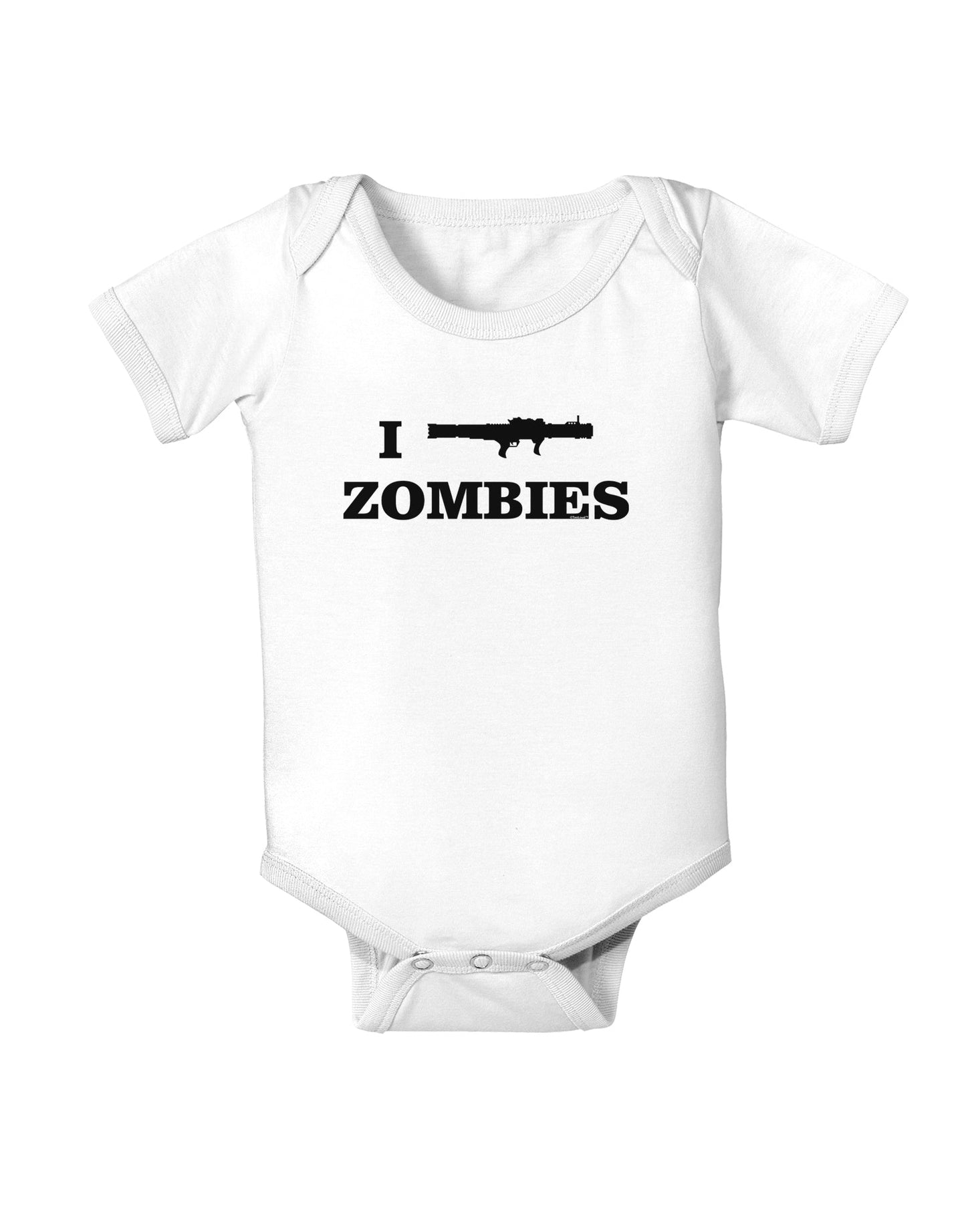 I Bazooka Zombies - Funny Apocalypse Baby Romper Bodysuit-Baby Romper-TooLoud-White-06-Months-Davson Sales