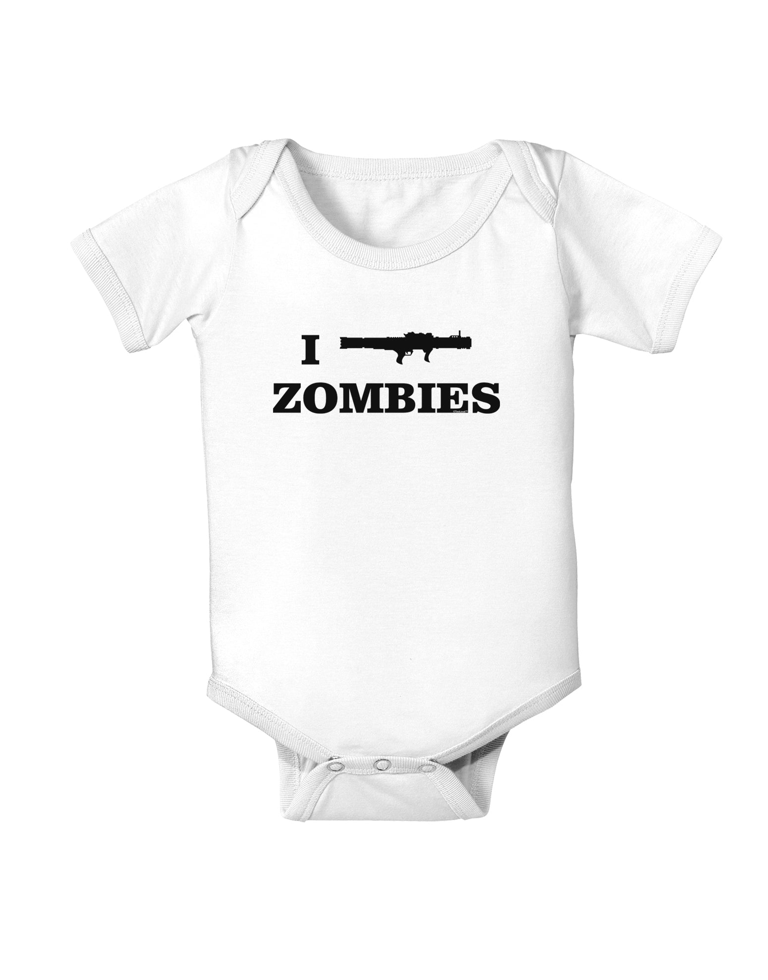 I Bazooka Zombies - Funny Apocalypse Baby Romper Bodysuit-Baby Romper-TooLoud-White-06-Months-Davson Sales