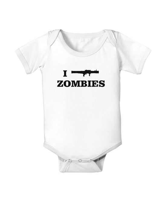 I Bazooka Zombies - Funny Apocalypse Baby Romper Bodysuit-Baby Romper-TooLoud-White-06-Months-Davson Sales