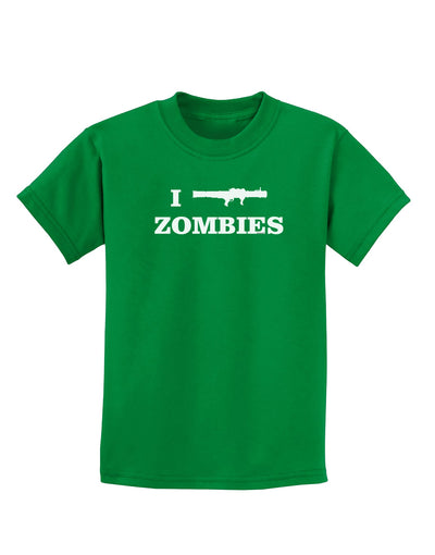 I Bazooka Zombies - Funny Apocalypse Childrens Dark T-Shirt-Childrens T-Shirt-TooLoud-Kelly-Green-X-Small-Davson Sales