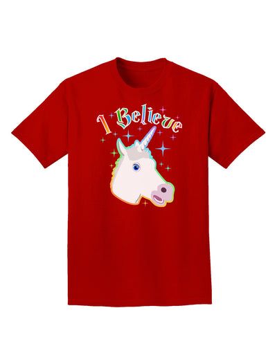 I Believe in Unicorns Adult Dark T-Shirt-Mens T-Shirt-TooLoud-Red-Small-Davson Sales