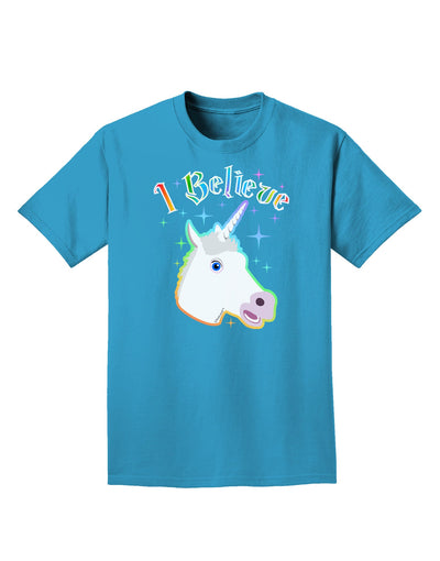 I Believe in Unicorns Adult Dark T-Shirt-Mens T-Shirt-TooLoud-Turquoise-Small-Davson Sales