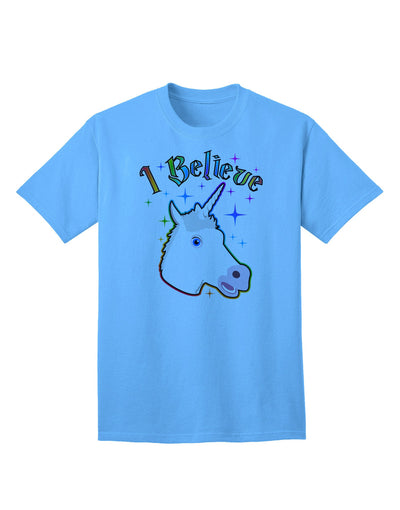 I Believe in Unicorns - Premium Adult T-Shirt for Unicorn Enthusiasts-Mens T-shirts-TooLoud-Aquatic-Blue-Small-Davson Sales