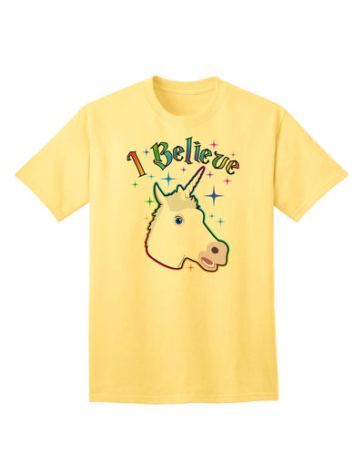 I Believe in Unicorns - Premium Adult T-Shirt for Unicorn Enthusiasts-Mens T-shirts-TooLoud-Yellow-Small-Davson Sales