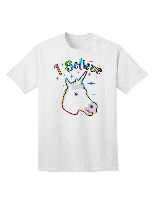 I Believe in Unicorns - Premium Adult T-Shirt for Unicorn Enthusiasts-Mens T-shirts-TooLoud-White-Small-Davson Sales